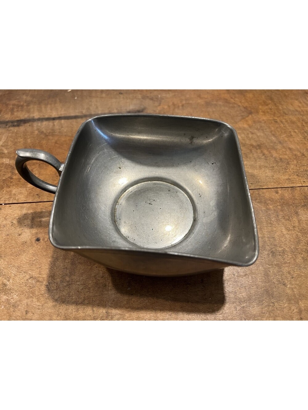 Vintage Royal Holland Pewter KMD Daalderop Square Cup or Sugar Bowl or Creamer